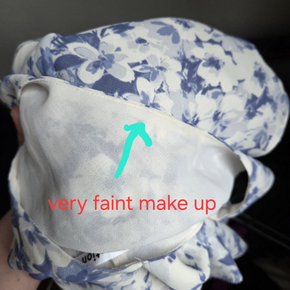 Reformation NWOT Topanga Blue Off White Floral Midi Sleevless Georgette Dress L - Picture 8 of 16